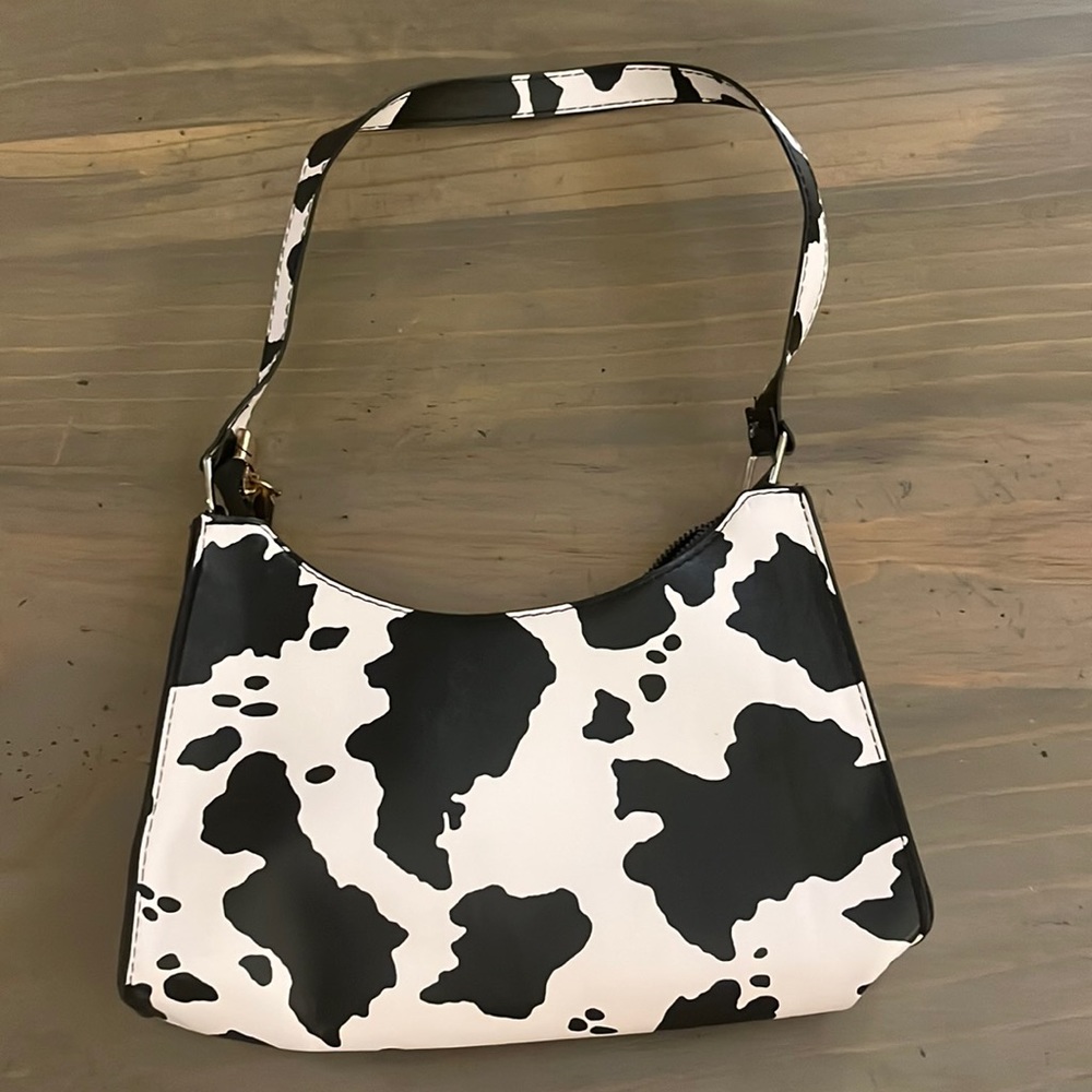 Cow print purse